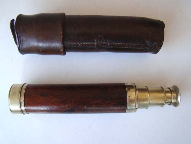 A fine early 19th century three-draw pocket telescope signed "Berge late Ramsden, London" circa 1802-1810.